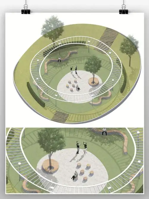 景观节点城市口袋公园街角休息绿化公园