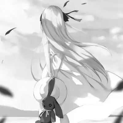 头像黑白女背影伤感