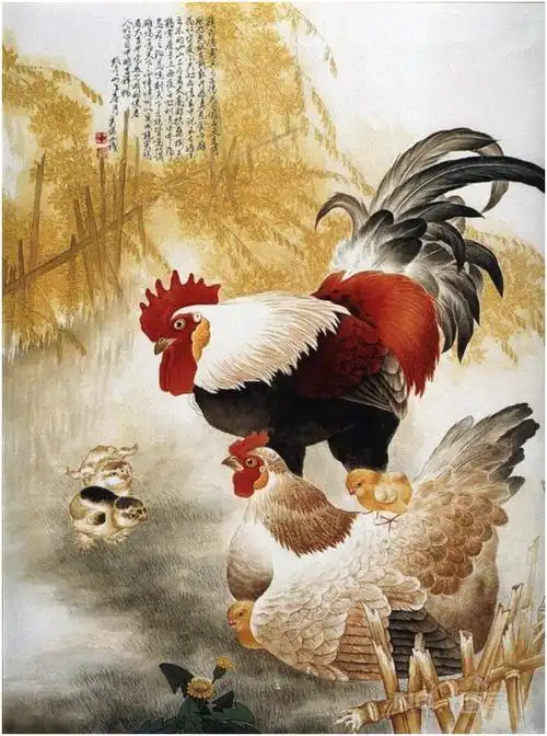 【转载】名人国画 雄鸡