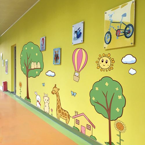 幼儿园贴纸主题墙面装饰环创材料走廊贴画儿童墙贴