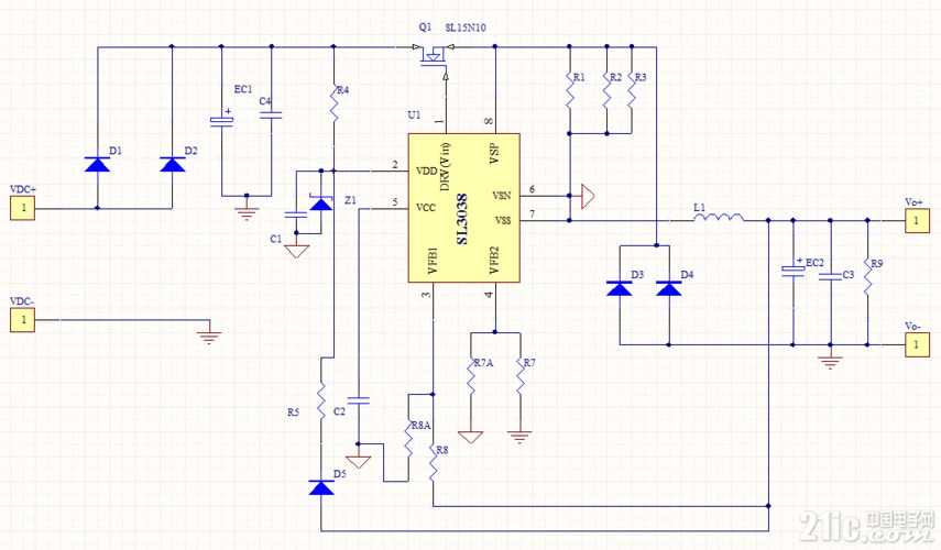dc8v-150v转5v3a转12v5a电动车控制器专用集成电路