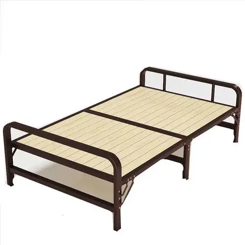 折叠床结实耐用夏天铁床单人床可折叠竹床加宽竹折叠床午睡休床硬