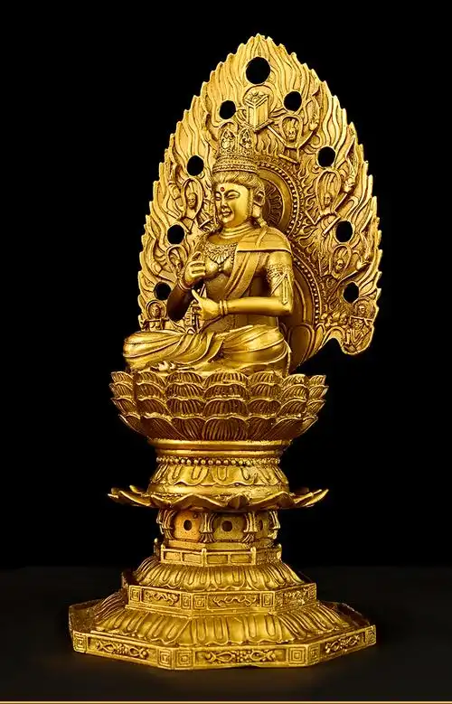 济凯纯铜大日如来佛像摆件八大守护神之一家居供奉摆设大日如来大号