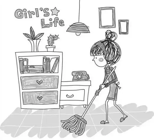 幼师考编·劳动最光荣/做家务小学一年级乖巧妈妈在做家务简笔画农民