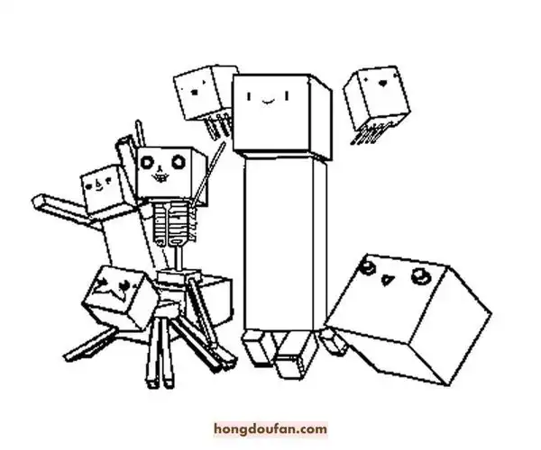 创建属于自己的世界的填色图片免费下载-红豆饭小学生简笔画大全