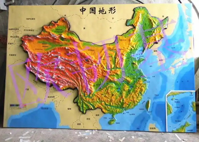 [中国地图玻璃钢地图地理室立体地形图中国大型挂图中国地图模型] 厂
