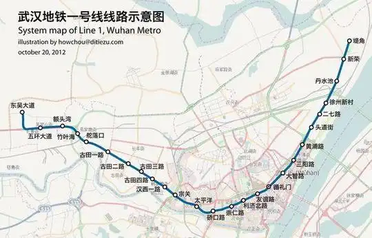 metro line 1),原称武汉轻轨1号线,又称武汉轨道交通1号线,是湖北省第
