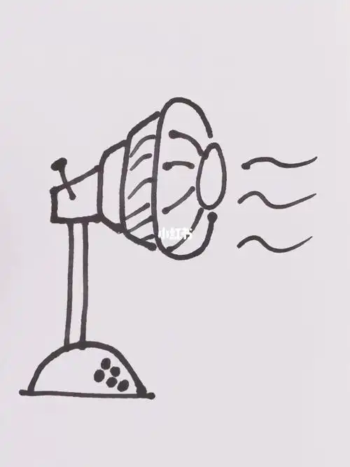 风扇简笔画_简笔画_电扇_绿岛小区-苹果苑攻略_教程_简笔画教程_兴趣