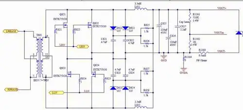 ac转dc 整流电路 请问有谁知道以下电路 详细原理?
