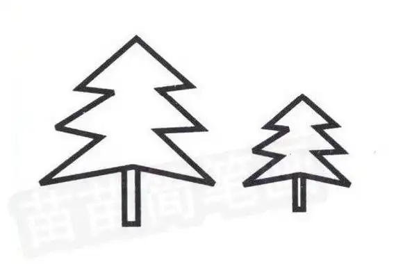 strong>松树简笔画 /strong>步骤图解教程