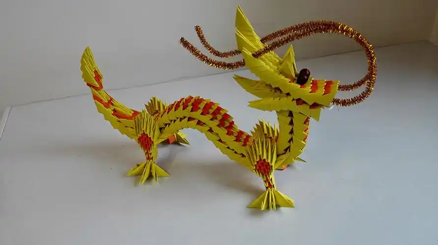 手工三角折纸diy材料成品十二生肖之龙手工折纸