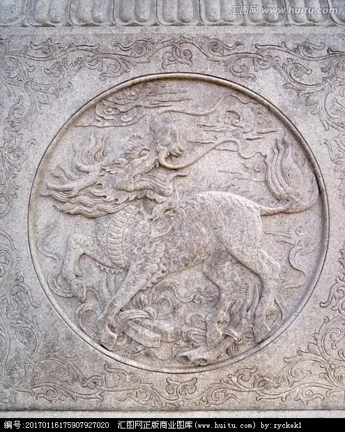 麒麟石刻浮雕