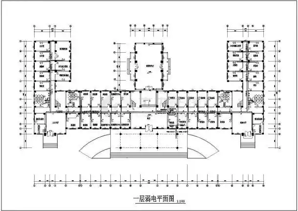 楼弱电cad设计图纸-图一图纸为政府办公楼弱电设计图,图纸包含,平面图