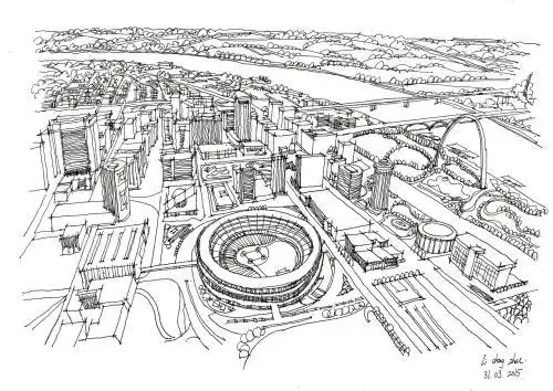 楼房简笔画立体俯视