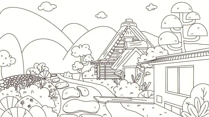 照片转插画风景插画儿童插画