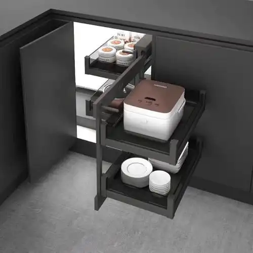 amigo艾米米高转角全开开小怪物拉篮橱柜厨房拉篮