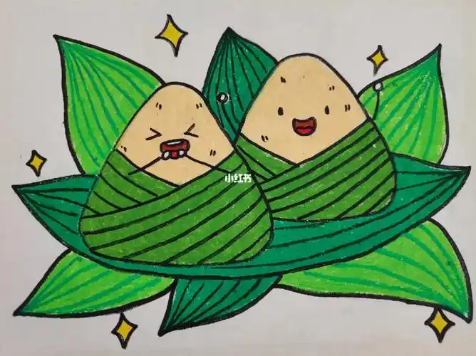 端午节主题儿童画,简单好画,可可爱爱.