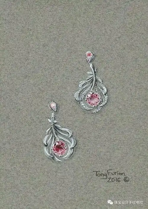 耳环手绘