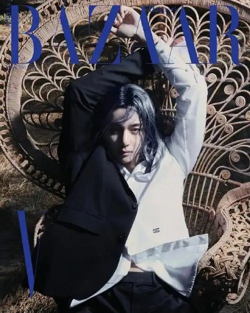 金泰亨长发造型##金泰亨银灰长发