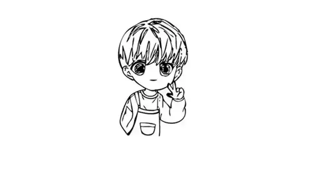 怎么画蔡徐坤简笔画