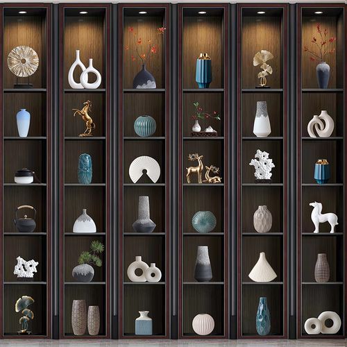 新中式创意轻奢高档客厅摆件家居装饰品酒柜电视柜办公室桌面摆放