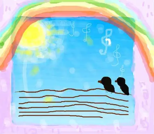 天晴了的简笔画