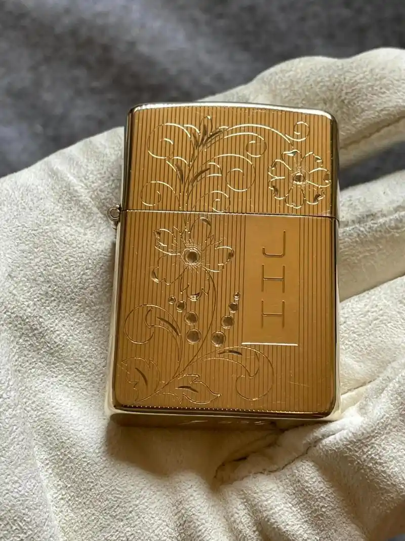 zippo/之宝 #煤油打火机 首版大五10k包金机,裸机