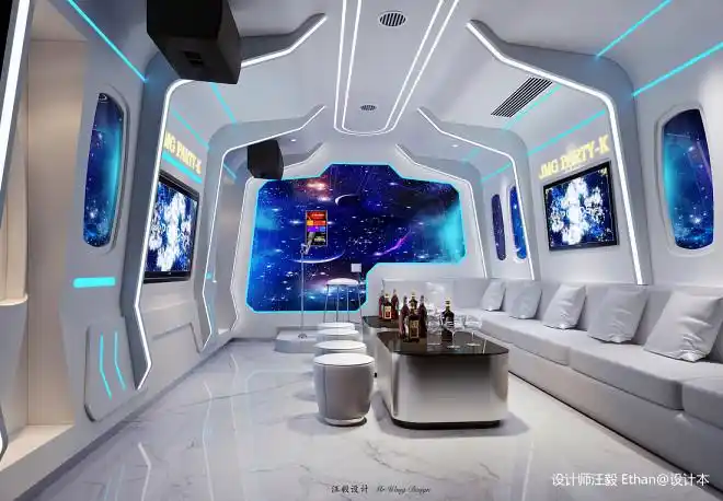 450万元娱乐空间1200平米装修案例_效果图 - 成都jmg ktv - 设计本