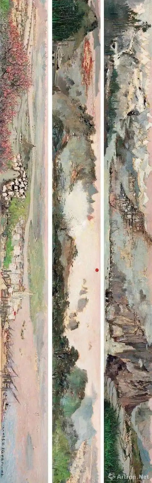 但吴冠中还是在写生过程中创作了两幅描绘长江的作品《长江万里图》和