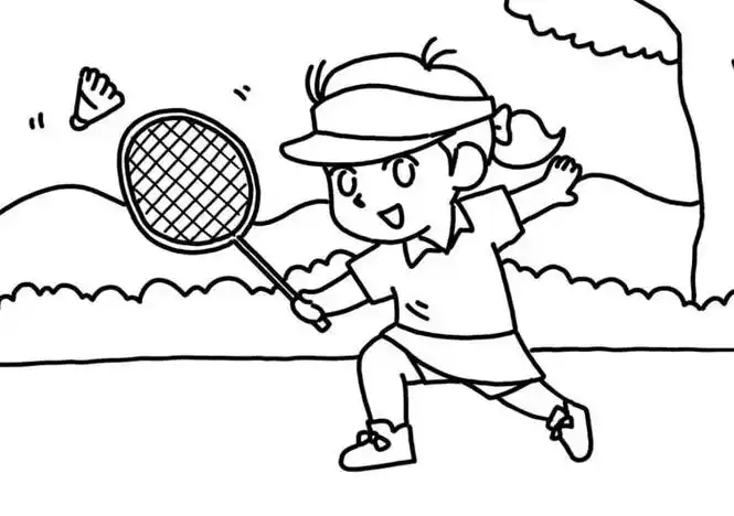 运动简笔画儿童画 - 简单简笔画