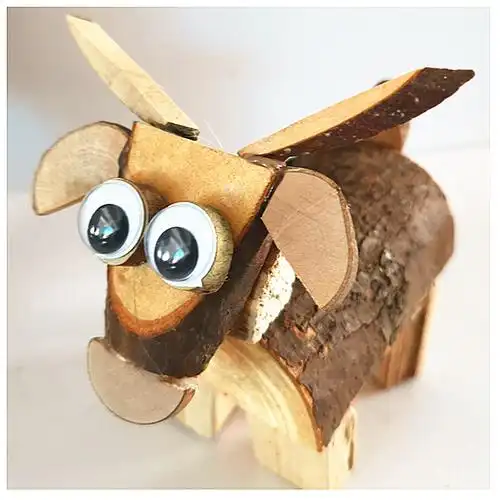 适用创意diy木艺动物木片树桩枝森系自然材料包幼儿园木工坊手工制作