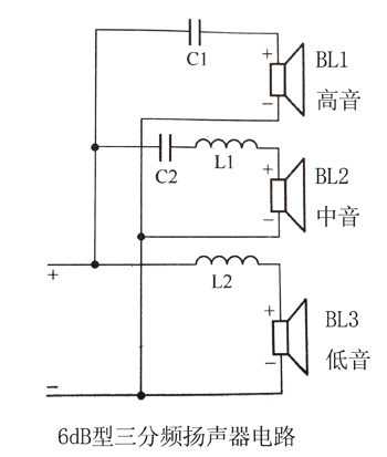 6db型三分频扬声器电路