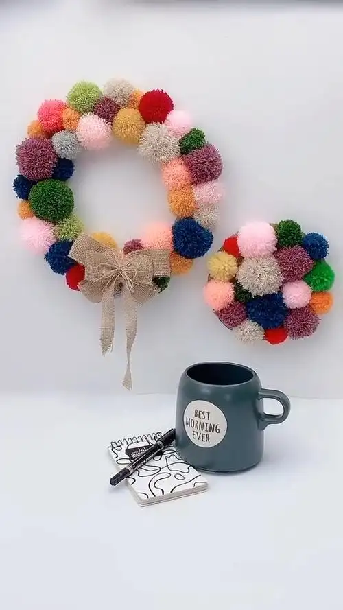 手工制作#旧毛线的新用法,美不美?