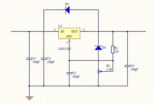 关于lm317稳压电路的疑问,请问下面的电路原理图算是一个完整的电路吗
