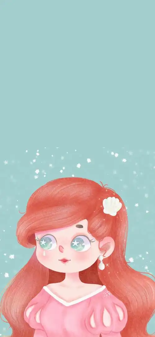 卡通动漫壁纸,迪士尼公主头像插画