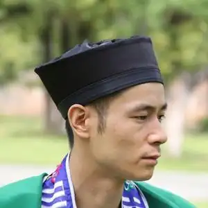 武当混元巾道士道教法器用品道帽法衣高功六角帽合金太极铜莲花冠