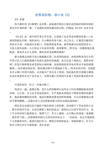 优秀读后感:读小说《红岩》有感.docx 2页