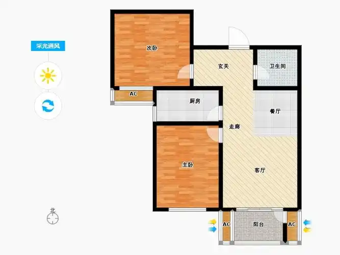 户型设计 和谐雅居92.32㎡3号楼ll  