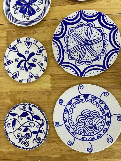 幼儿园环创青花瓷