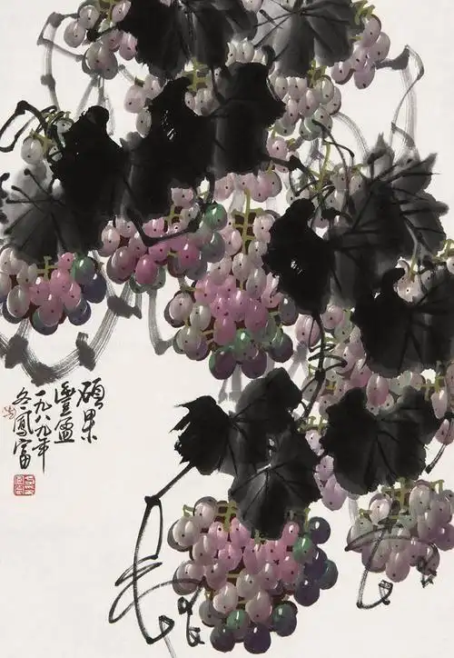 擅画葡萄,花鸟,国画名家方凤富作品欣赏