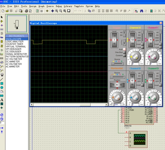 proteus_示波器使用