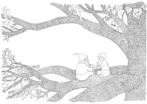 童话绘本《金鹅》钢笔线稿