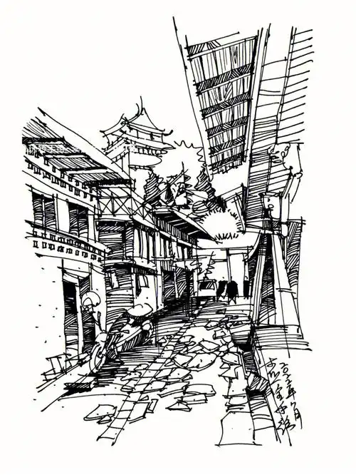 画建筑街景掌握正确步骤很重要