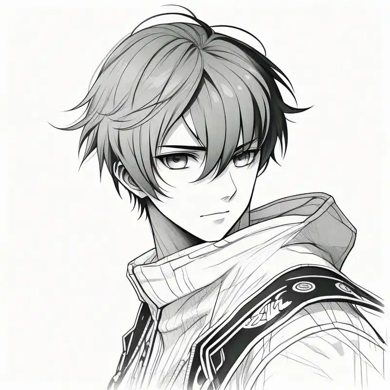 96二次元黑白素描头像精选99 探索二次元的世界,黑白素描头像带你