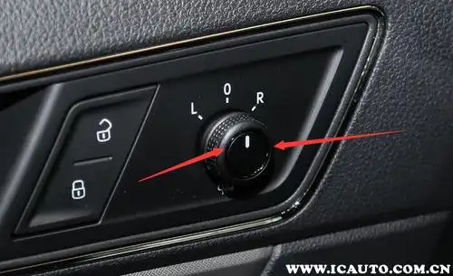 大众朗逸后视镜怎么调节,朗逸后视镜加热怎么开