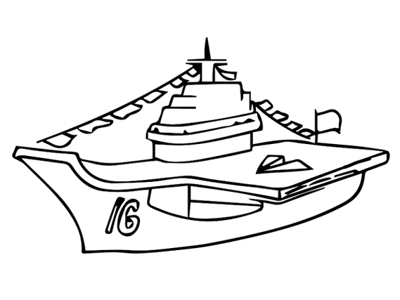 航空母舰中国儿童简笔画