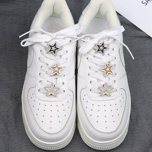 简约轻奢合金微镶五角星鞋带装饰扣配件diy配饰高级感鞋带扣饰品