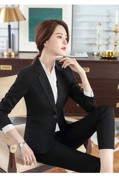 职业套装女大学生秋冬新款上班族商务西装修身时尚气质正式工作服