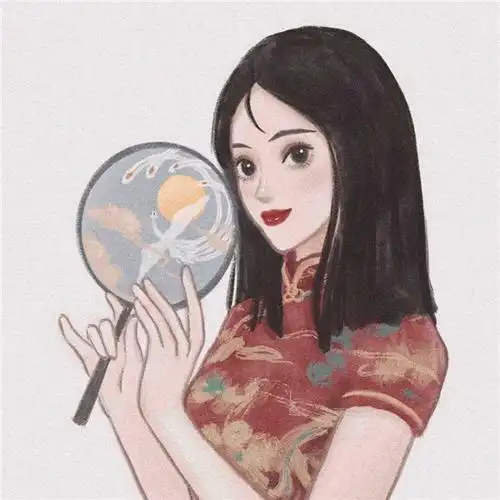 迪士尼公主旗袍头像 手绘民国风迪士尼公主穿旗袍图片头像_动漫头像