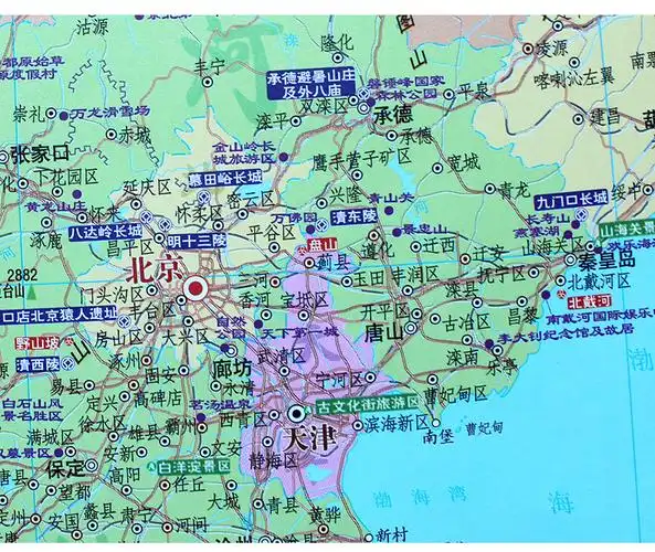 2021全新版中国旅游景点分布地图挂图 高清防水正版中国地图